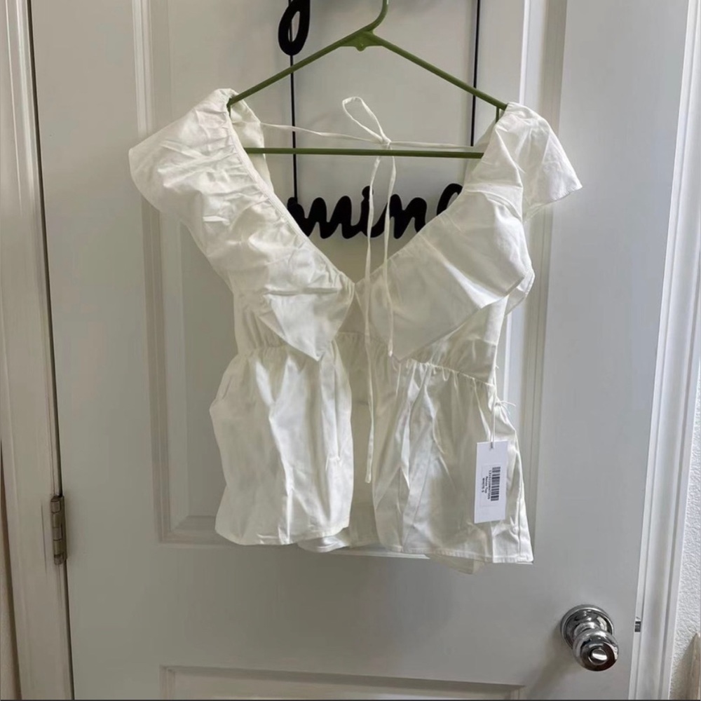 Reformation White Renzo Top